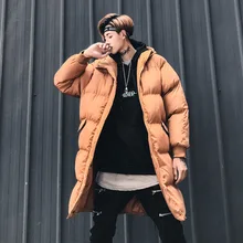 Thintenda Мужская зимняя теплая куртка модные корейские теплые куртки мужские с принтом с капюшоном толстые пальто парка зимняя Jas Mannen