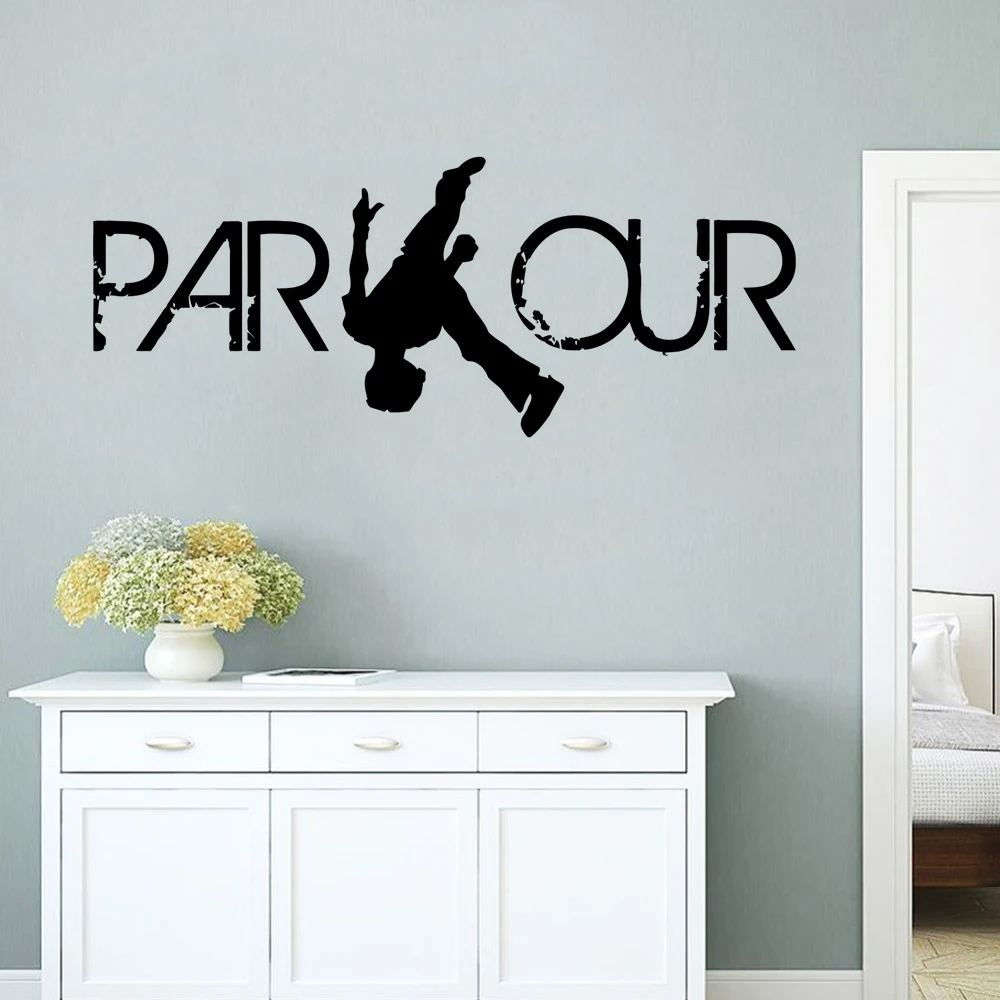 Street Sports Parkour Wall Decal Urban Style Vinyl Wall Sticker