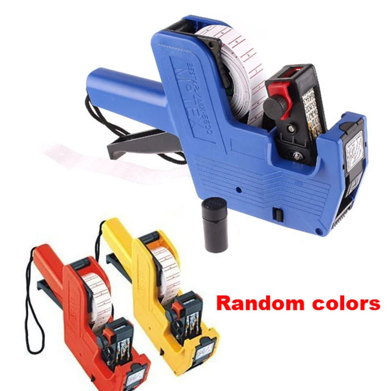 Label Tags Marker Pricing Gun Labeller Price Label Gun Random Color Price Hanging Tag Labels Tools Marker Handheld Stick