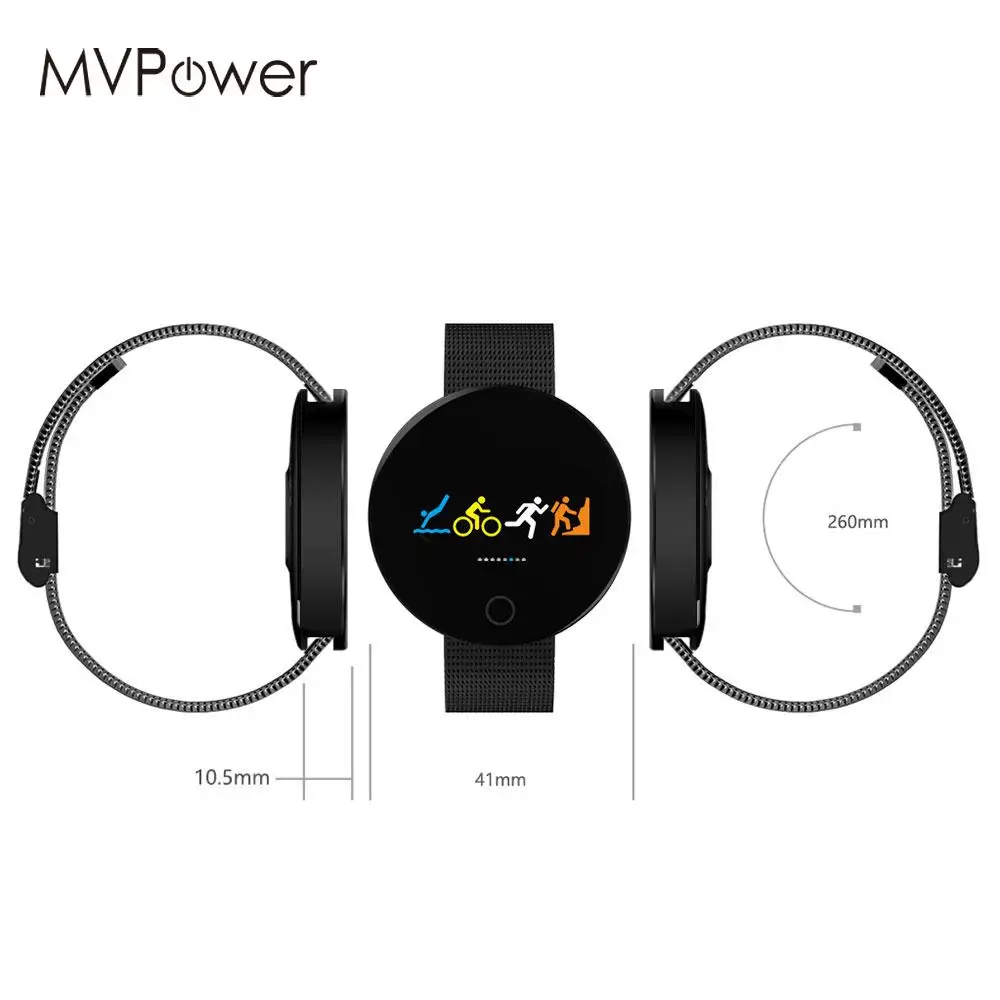 

Fashion Smart Watch Smart Wristband Smat Bracelet Blood Pressure Monitor Weather Display Bluetooth OLED Color Screen 0.96 Inch