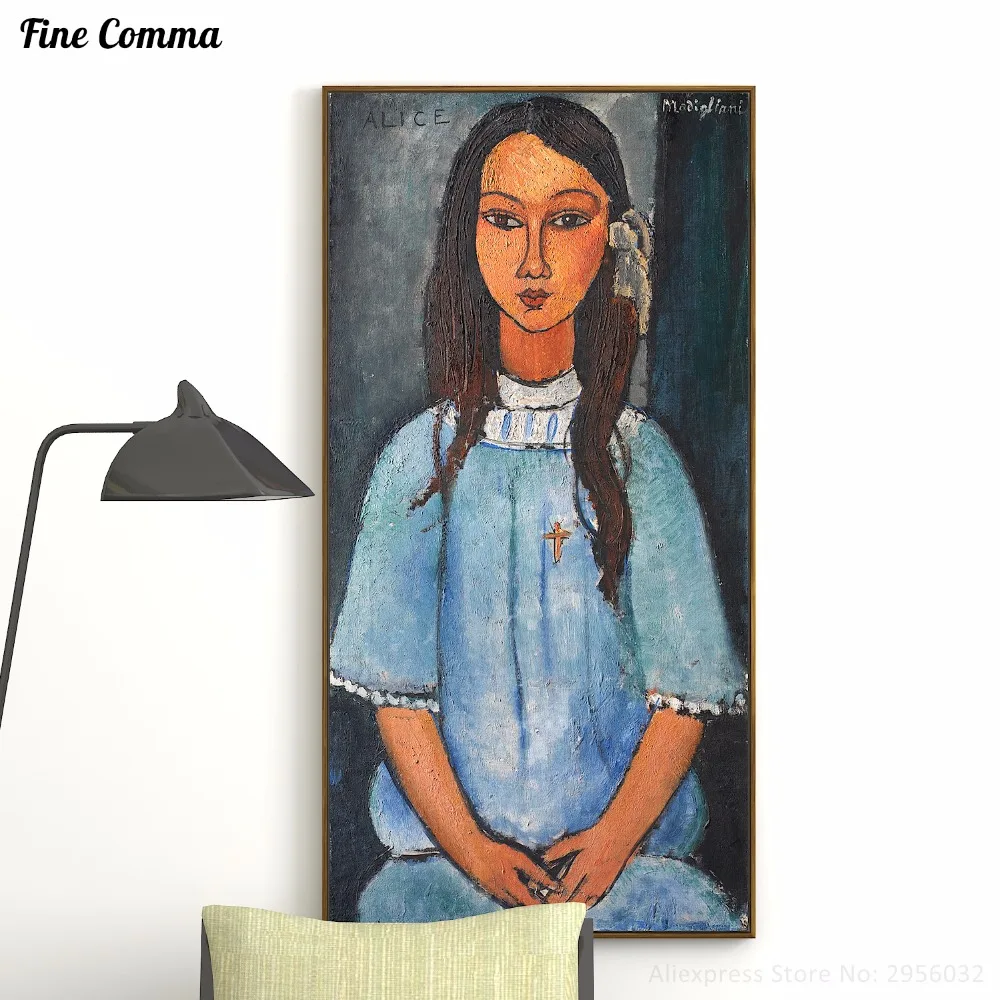 Alice Amedeo Modigliani ручная роспись известная картина маслом печать постер холст