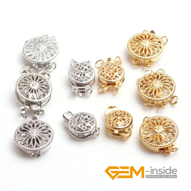 

Filigree Gold Filled Jewelry Clasp 9MM 13MM DIY Jewelry DIY Necklace Clasp For Jewelry Making One Piece Wholesale !