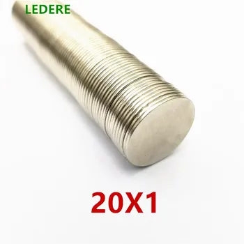 

LEDERE 10/50pcs 20x1 Earth Neodymium Magnets 20*1 Magnet 20mm*1mm Round Diameter Magnet Rare 20x1mm 20*1m'm