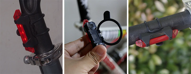 Cheap Dropshipping 5 LED Night Mountain Bicycle Cycling Tail Light USB Rechargeable Warning Light Bike Rear Safety Bike Accessories 9