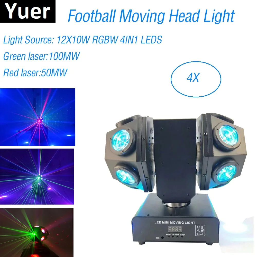 Party Laser Lights 150MW RG Two Colors Projector 12X10W RGBW 4IN1 Moving Head Beam Light Wedding Stage Dj Effects | Освещение