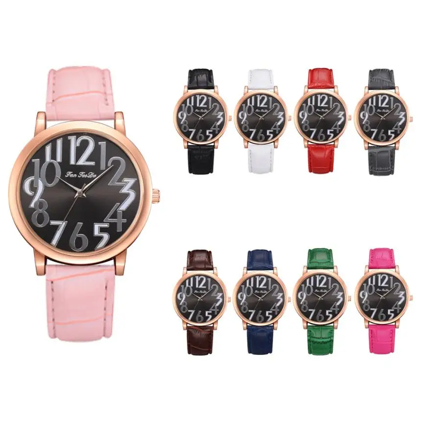 

2018 Luxury Brand Women Watches Fashion Dress Ladies Watch Rose gold Leather Strap Quartz Watch Clock Women Hot Montres Femmes
