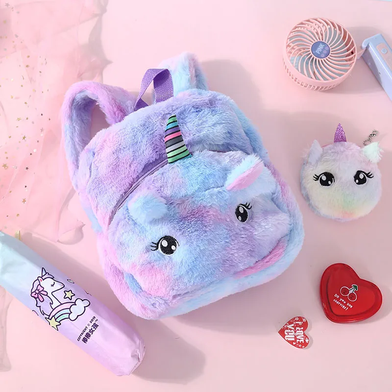 Новинка, зимние детские милые рюкзаки, милый единорог, игрушка, кукла, школьные сумки для детей, сумка для девочек, маленькая сумка