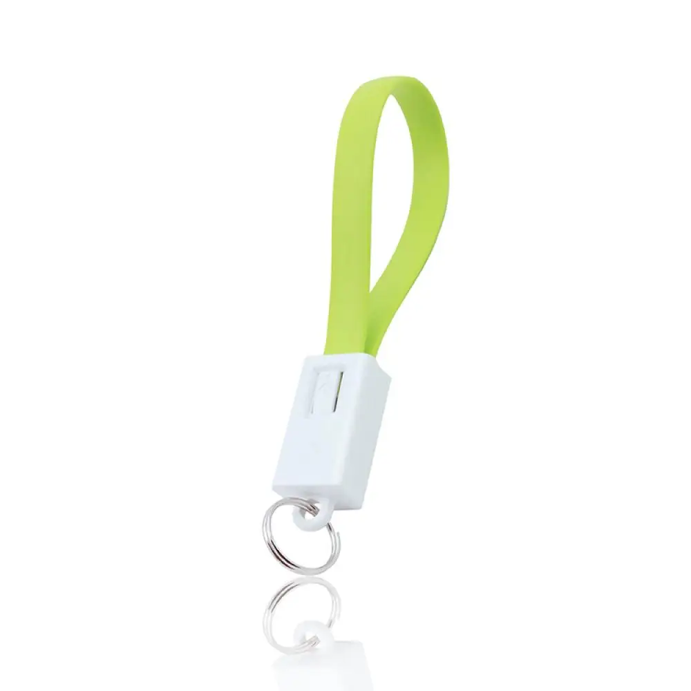 Горячая Распродажа переносной брелок для ключей брелок Micro USB зарядное устройство кабель брелок из веревок брелок аксессуары для женщин мужчин унисекс дропшиппинг - Цвет: 1pcs-green