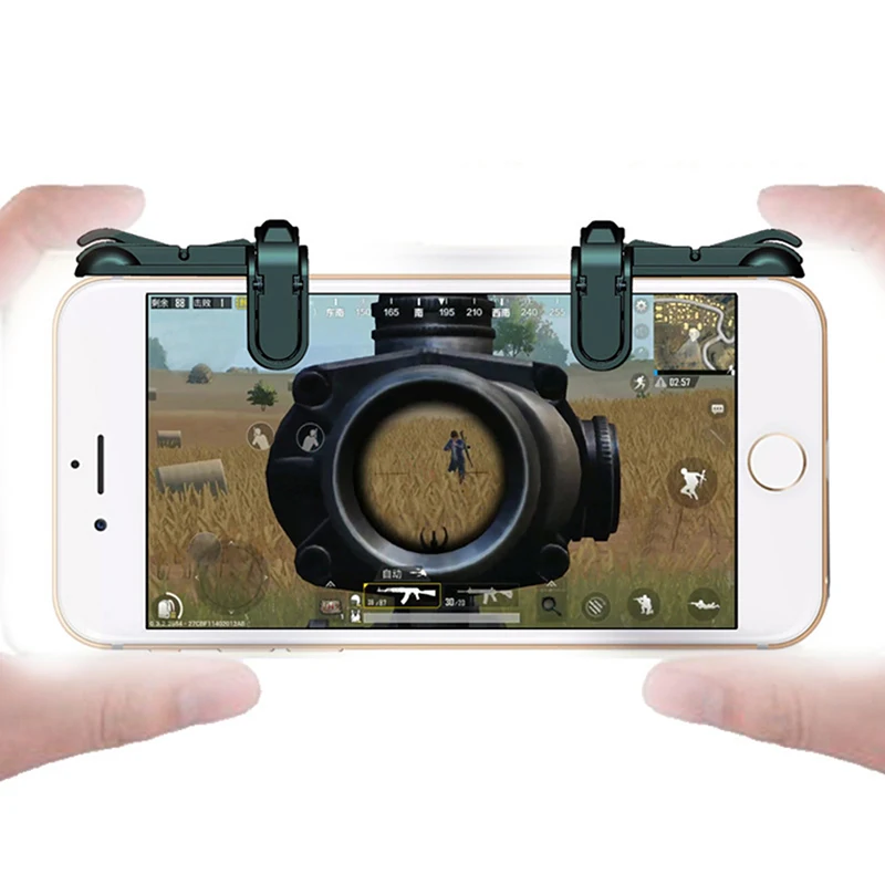 

2Pcs Mobile Game Fire Button Aim Key Smart phone Mobile Gaming Trigger L1R1 Shooter Controller for PUBG