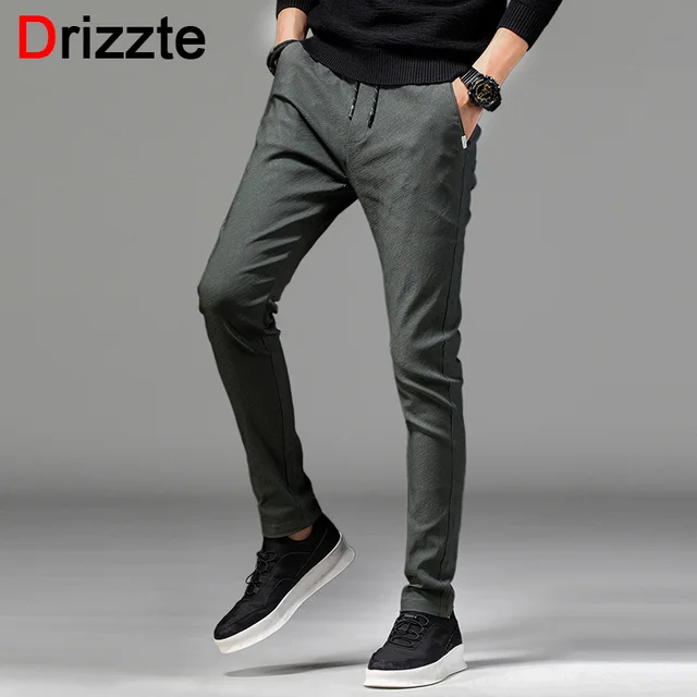 Drizzte Summer Lightweight Korean Style Stretch Pants Casual Slim Fit ...