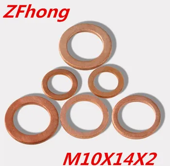 

100PCS M10*14*2 Copper Flat Washer Gasket Thickness 2mm