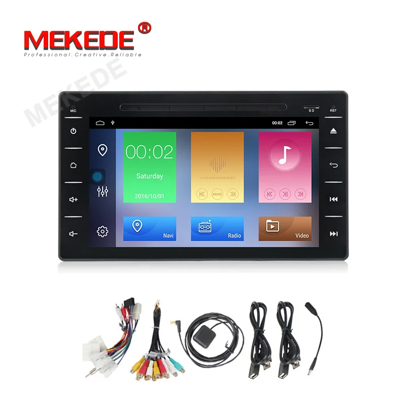 Perfect MEKEDE 2+32G Android 9.1 Car DVD multimedia Player audio radio  for Toyota Hilux 2016  Car Radio GPS Navigation BT WIFI RDS 5