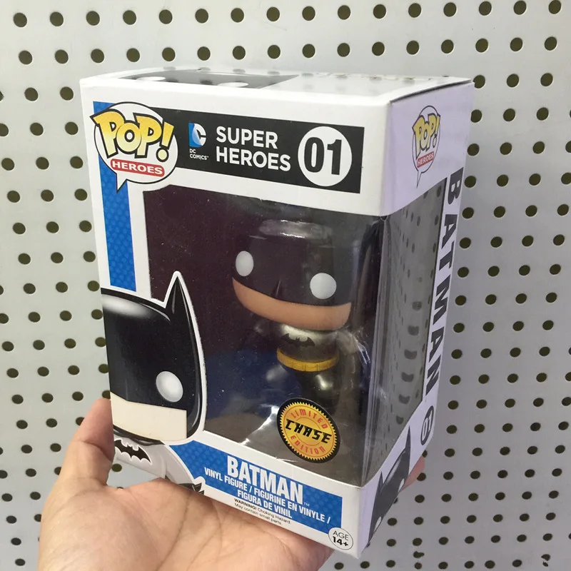 Exclusive FUNKO POP Official DC Comics: Heroes Batman Chase Metallic Variant #01 Vinyl Action Figur