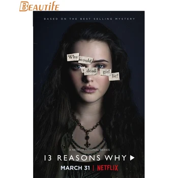 

Custom 13 Reasons Why Cloth Silk Fabric poster Home Decoration Wall Art New Cloth Silk Fabric wall poster print