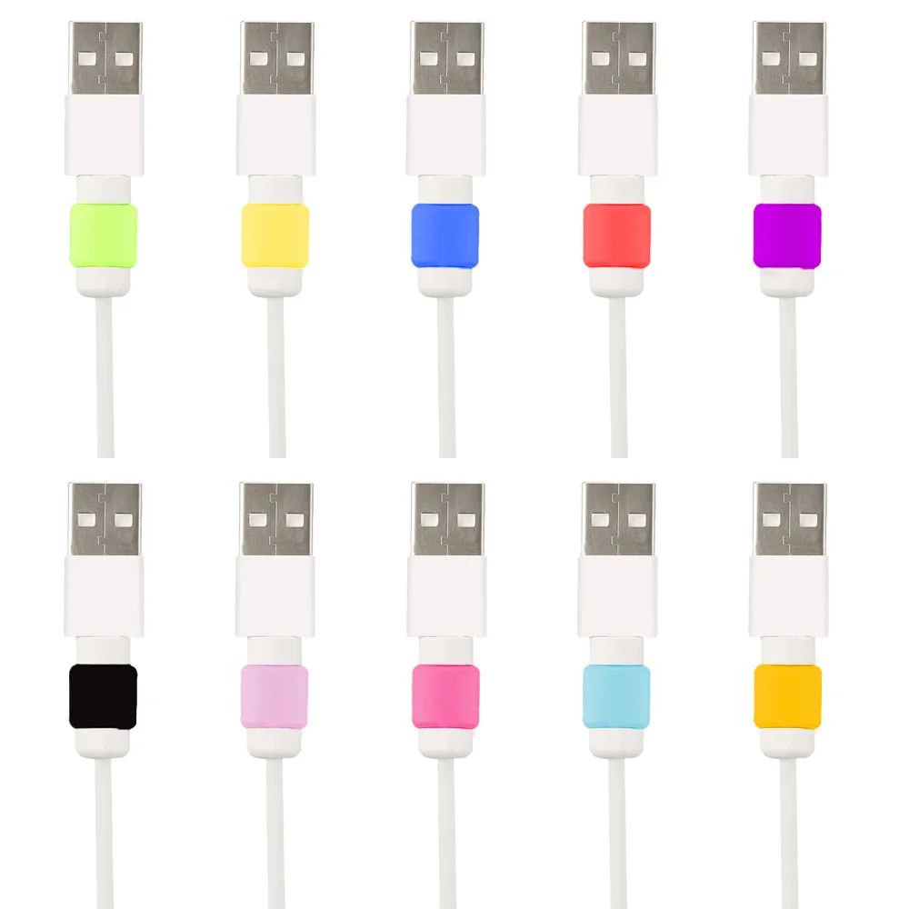 Силиконовый протектор USB кабеля защитный чехол для провода наушников Защитный