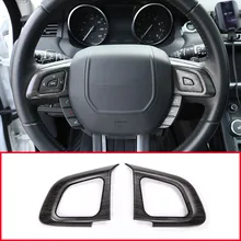 Più nuovo Stile In Legno di Quercia del Volante Dell’automobile Decorazione del Tasto Telaio Trim Per Land Rover Range Rover Evoque 2012-2019 Auto accessori