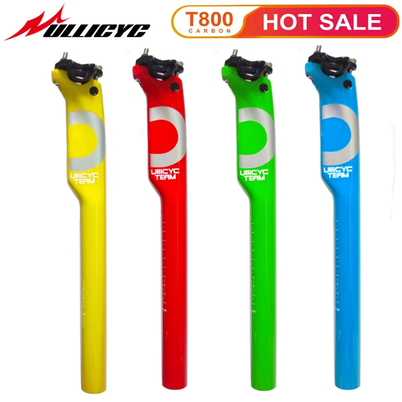 

Pure Color C type Super strength Ultra light MTB Bike/road bike Full Carbon Bicycle Seat posts Parts27.2/30.8/31.6/*350/400mm