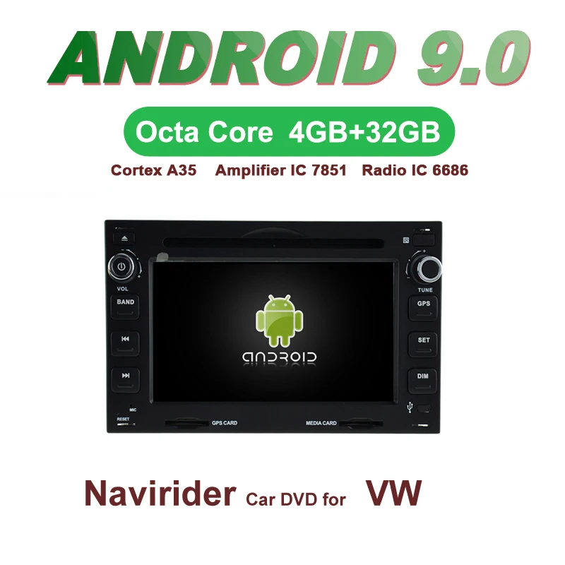

OTOJETA Car GPS Android 9.0 Radio For PASSAT B5 Golf 4 Polo Sharan T5 Stereo Navigation DVD Capacitive screen Mirror Link