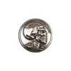 DIY Leather Craft Hardware Antique Silver Zinc Alloy Skull Head Coin Concho 31mm 5