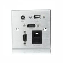 Multiple RCA Wall Socket with Audio HDMI VGA Network USB,high quality aluminum alloy for Hotel meeting Bank use Customized Multiple RCA Wall Socket with Audio HDMI VGA Network USB,high quality aluminum alloy for Hotel meeting Bank use Customized