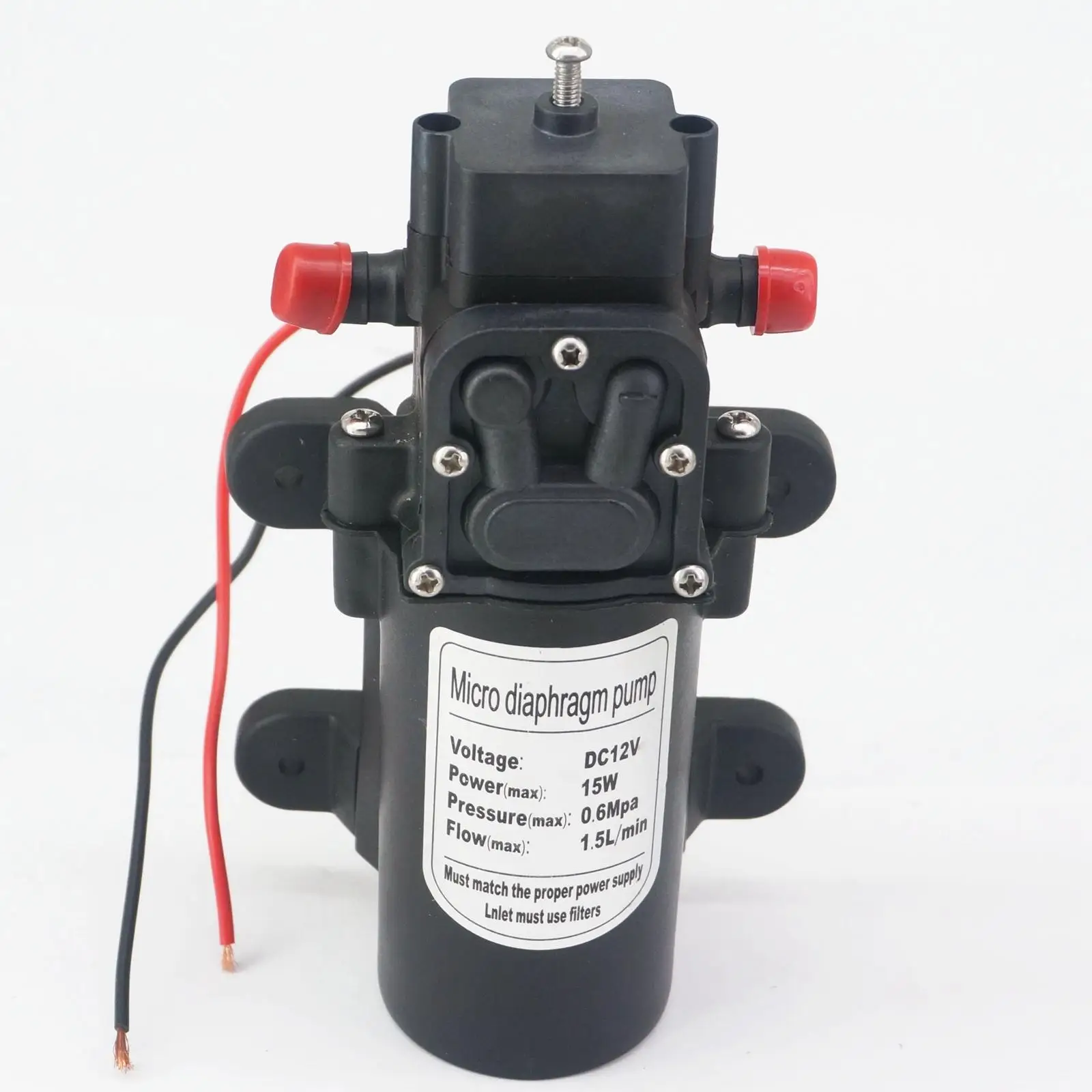 

12V DC Electric Mini Diaphragm pump self-priming booster pumnp low traffic for garden cooling car washer 15W 90L/H T3