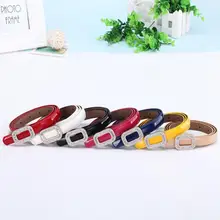 New Style Pin Buckle Inlaid Rhinestone Genuine Leather Thin Female Belts for Women Dress Cummerbunds Fashion Girdles Rich Colors