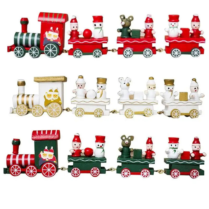 

Christmas Decorations For Home Little Train Popular Wooden Train Valentine's Day Gift New Year Supplies Christmas Decorations