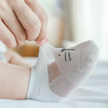 

3Pairs/lot Summer Baby Girls Boys Socks Newborn Cotton Casual Mesh Striped Socks 0-5T Cute Socks For Baby