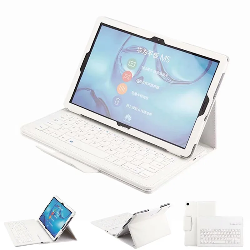 

Leather Protective Smart Case with Removable Bluetooth Keyboard for 10.8'' Huawei MediaPad M5 10 / Huawei MediaPad M5 10 Pro