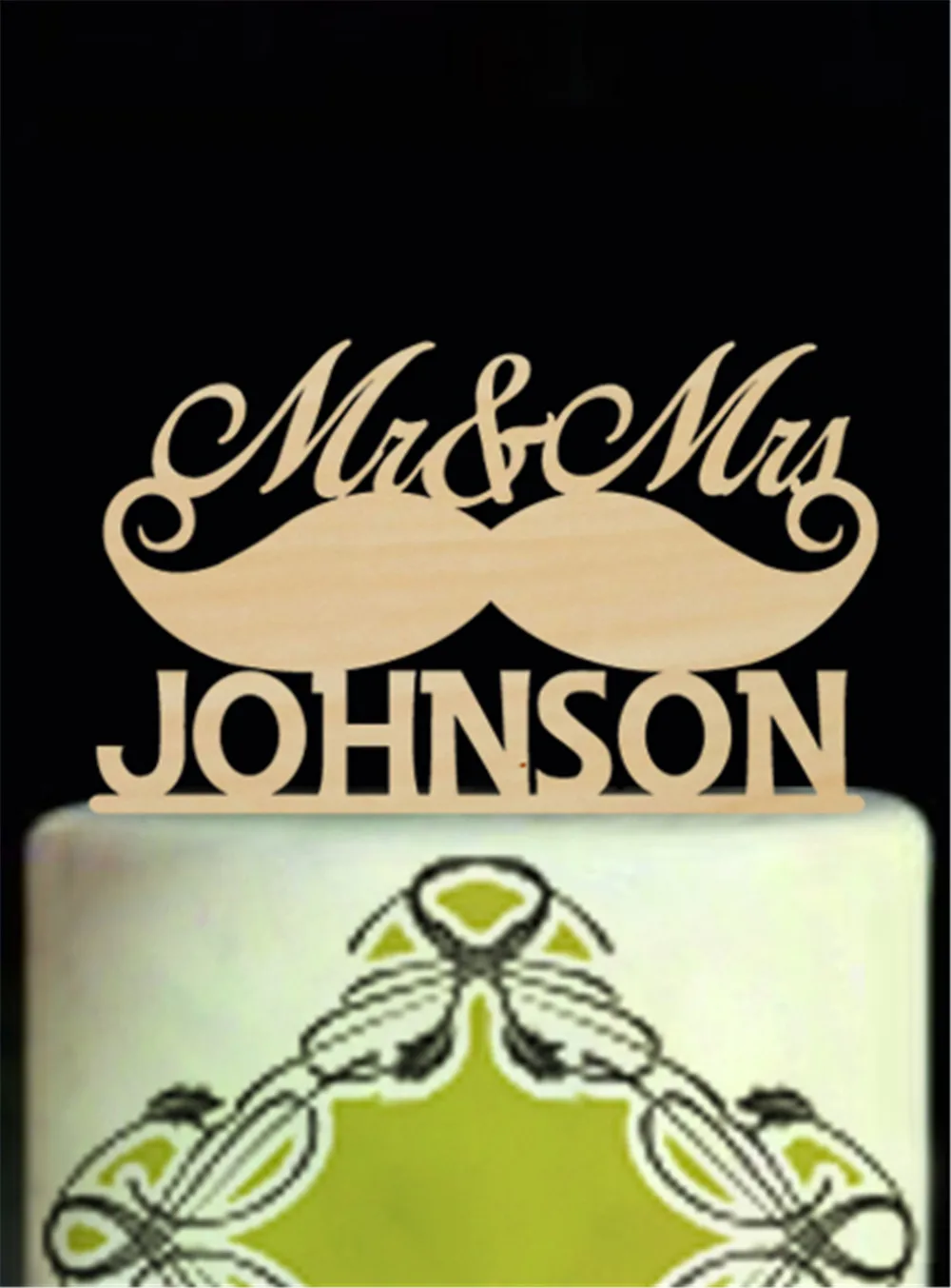 

Personalized Surname Wedding Cake Topper Decorations with Name and Heart Custom Wedding Cake Toppers with Bride and Groom