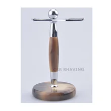 Csb Высокое качество искусственная бык рогом Кисточки для бритья и Бритвы стоять смолы ручка Усы Борода бритья мокрый инструмент Парикмахерская Салон