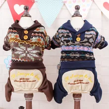 Dog Clothes Snowflake Jumpsuits Hoodies Parkas Sweaters Spring Summer Clothes For Small Dogs Free Shipping-B