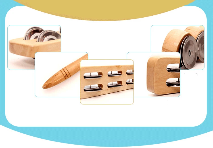 4 колокольчика orff инструменты деревянная палка шейкер детское музыкальное образование Детские Музыкальные инструменты набор музыкальных инструментов для детей