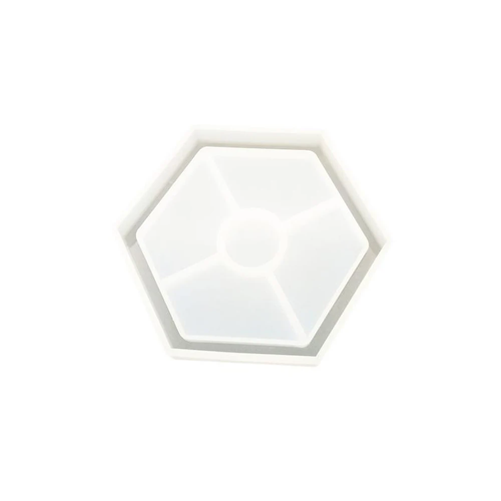 Горячая DIY силиконовая подставка под кружку коврик для чашки для воды держатель эпоксидной формы для поделок из смолы 5 стилей Новинка 1 шт прозрачная глиняная форма - Цвет: Hexagon