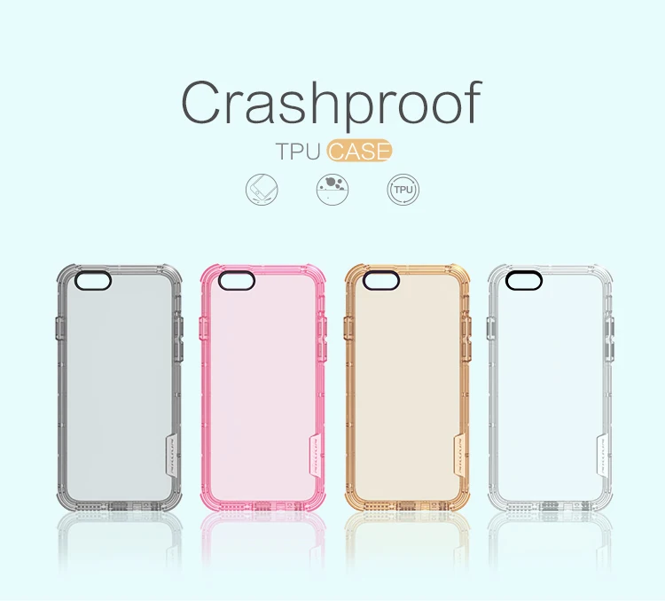

For Apple iphone 6 Original NILLKIN Crashproof Case Nature Transparent TPU For IPHONE 6S (4.7inch) Clear Ultra-thin Soft Shell