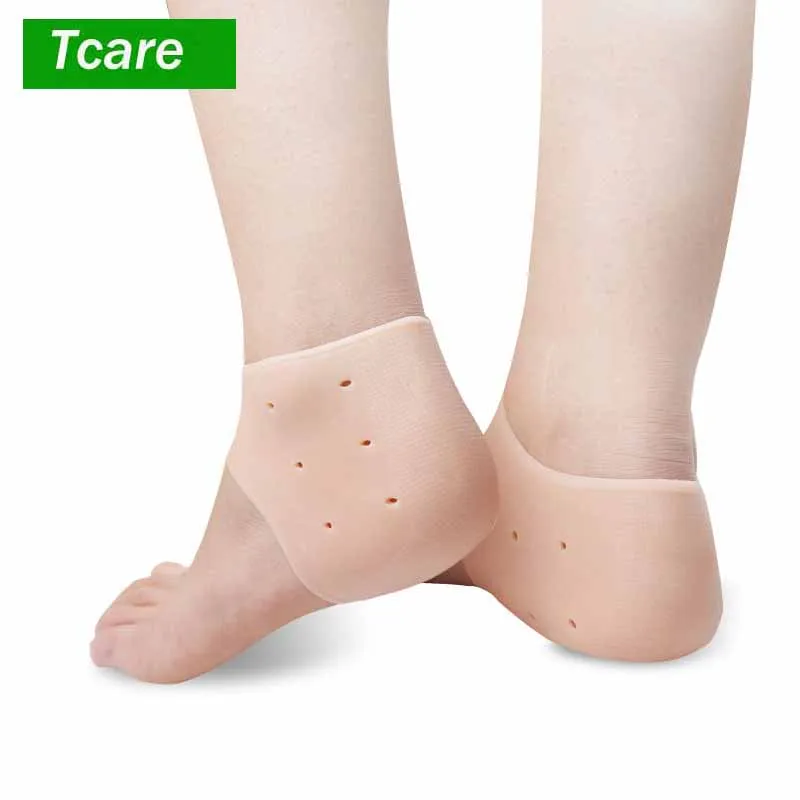 

1Pair Silicone Gel Shock Absorption Heel Sleeves-The Best for Protecting your Sore Feet from Aches Pains of Plantar Fasciitis
