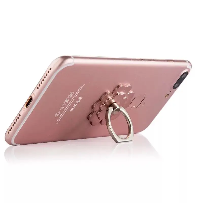 KONGREY 360 Degree Stand Luxury Lucky flower Finger Ring Mobile Phone Smartphone Stand Holder For iPhone Samsung Huawei Xiaomi