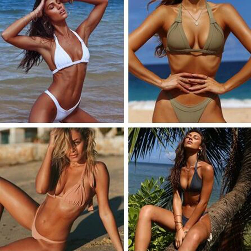 

New Sexy Push-Up Bra Beachwear Bikini Set Swimwear 2018 biquini woman swimsuit M57