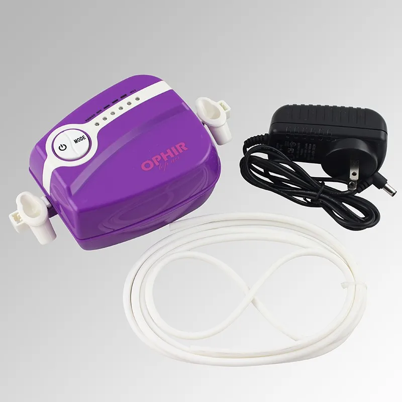 Compressor de ar Ajustável para Decoração do Bolo Arte do Unha Ac094 + Ac005 Ophir Airbrush Compressor Portátil Kit 5-mini Pintura Corporal _ Pro 11 Beleza e saúde