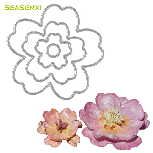 4pcs set flower metal cutting dies stencils for scrapbooking album