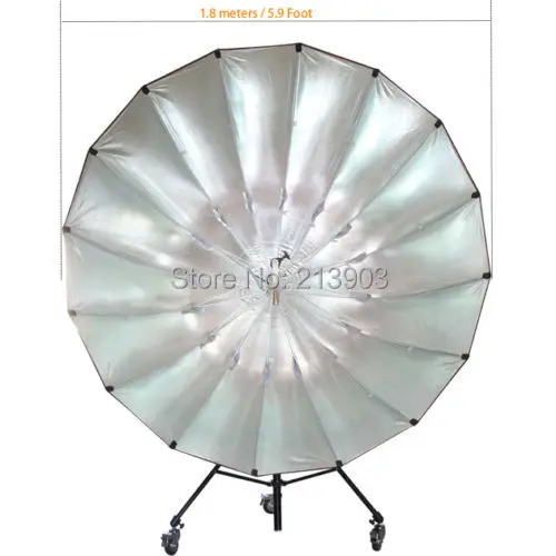  ALUMOTECH 71 inch Big Umbrella Lights+Tripod With Wheels Reflector Softbox Stand For Photography Ca