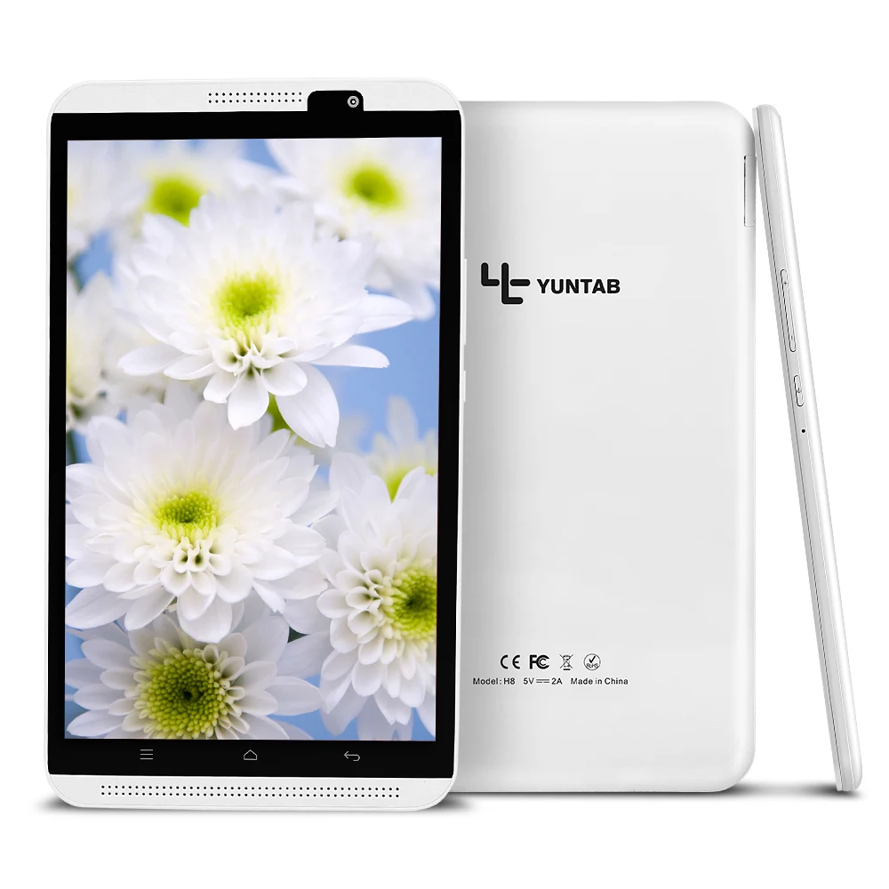

Yuntab new arrival 8 inch H8 Android 6.0 Tablet PC Quad-Core 4G cellphone with dual camera dual sim card 4500mHA Battery