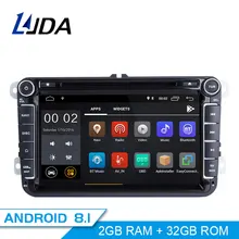 LJDA 2 Din Android 8.1 Car DVD player For Volkswagen Skoda Passat B6/B7/CC Polo Golf Sharan Caddy Bora Car GPS Radio Multimedia