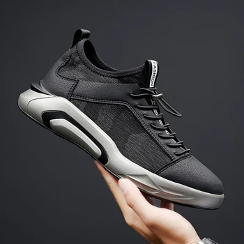 

Rommedal new fashion mens sneakers PU leather mesh low-cut flats casual shoes male man's fashion leisure shoes wholesale price