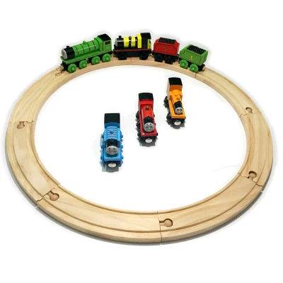 

2019 Early Childhood Education Thomas Small Train Set Track Wood Parts Super Big Adventure Building Block Toys