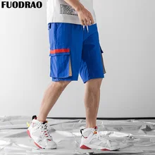 Fuodrao Для мужчин s шорты Хай-стрит модные тренировочные брюки, в Корейском стиле; сезон лето мужские шорты кэжуал карманы Пляжные шорты плюс Размеры 5XL D058