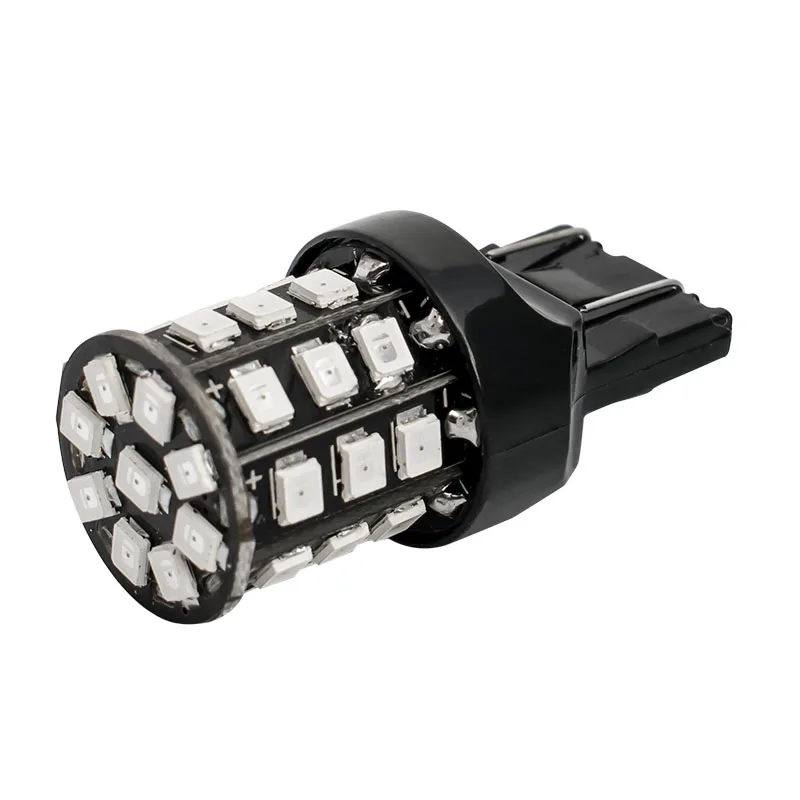 2 шт. супер яркий T20 7443 W21/5 Вт 33 светодиодный 2835 smd авто фары Задний противотуманный фонарь 21/5W Автомобильные фары дневного света белый цвет красный, желтый