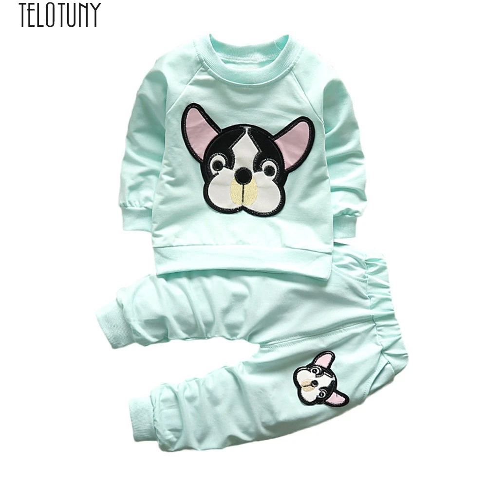 

TELOTUNY Outfit Baby Boys Girls Kids Animals Clothes 2PCS Long Sleeve T-shirt+Pants Outfits Set Baby Sets Fashion New NOV19