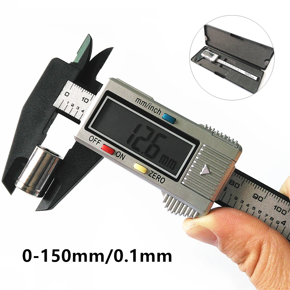 YIKODA Accuracy 0.1mm Vernier Caliper 0 150mm Ruler Digital Calipers