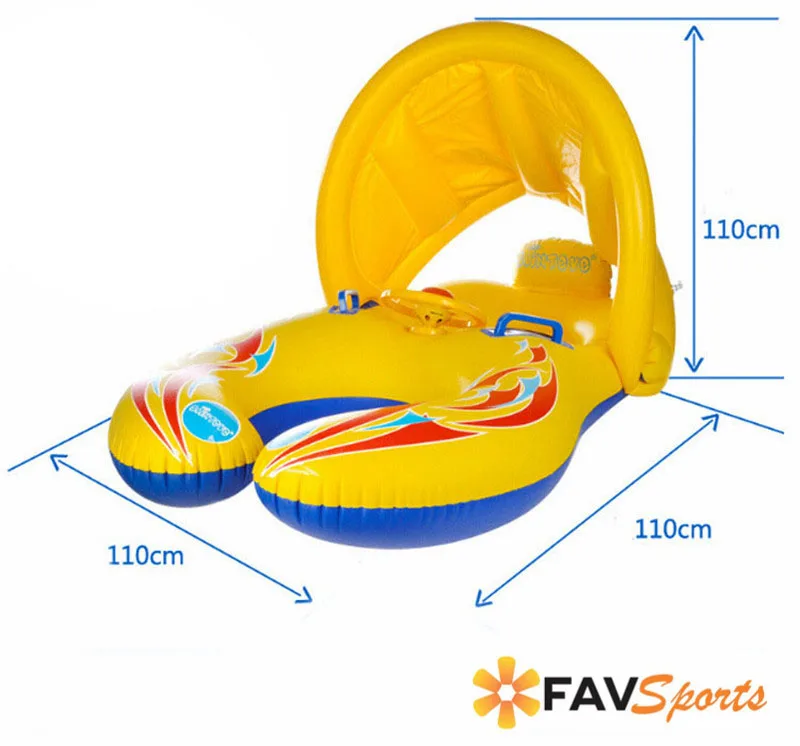 Безопасные плавательные кольца детский надувной бассейн поплавок с солнцезащитным козырьком плавательный бассейн лодка аксессуары круг